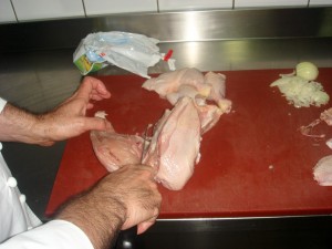 chopping up the puiu
